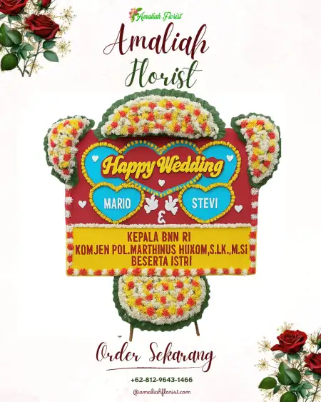 Papan Bunga Pernikahan Setonopande